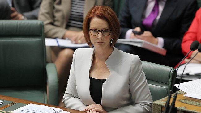 Julia Gillard wearing Oliver Peoples glasses